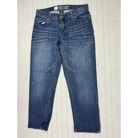 Express Size 6 Womens Jeans High Rise Straight Ankle Dark Wash Stretch - Picture 1 of 4